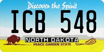 ND license plate ICB548