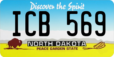ND license plate ICB569