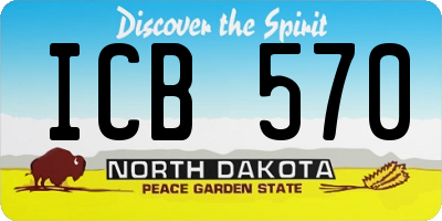 ND license plate ICB570
