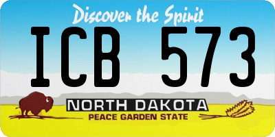 ND license plate ICB573