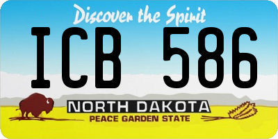 ND license plate ICB586