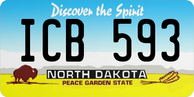 ND license plate ICB593
