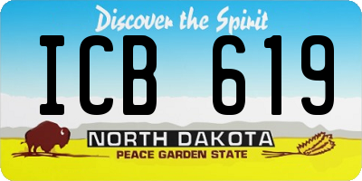 ND license plate ICB619