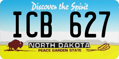 ND license plate ICB627