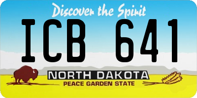 ND license plate ICB641
