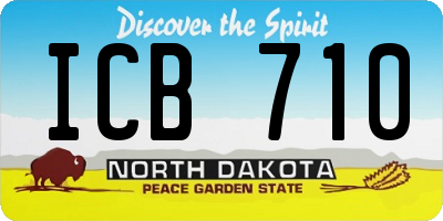 ND license plate ICB710