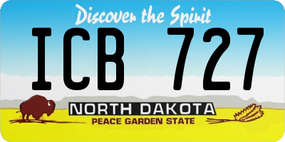 ND license plate ICB727