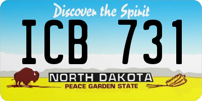ND license plate ICB731