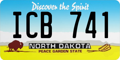 ND license plate ICB741