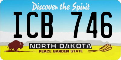 ND license plate ICB746