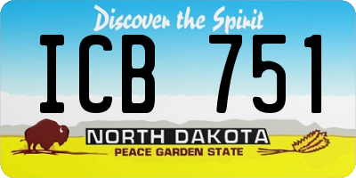 ND license plate ICB751