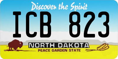 ND license plate ICB823