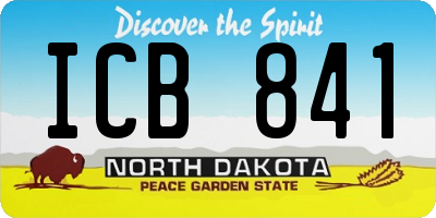 ND license plate ICB841
