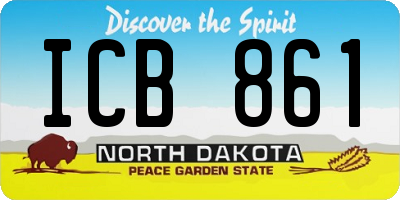 ND license plate ICB861
