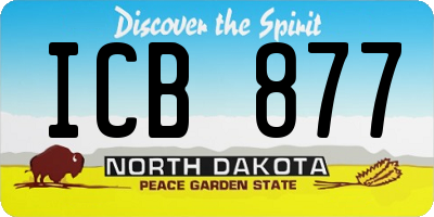 ND license plate ICB877