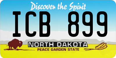 ND license plate ICB899