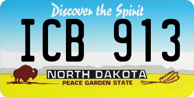 ND license plate ICB913