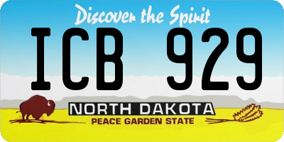 ND license plate ICB929