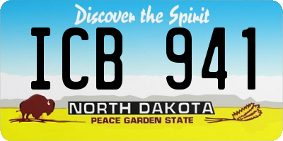 ND license plate ICB941