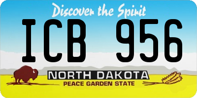ND license plate ICB956