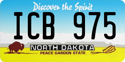ND license plate ICB975