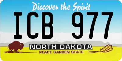 ND license plate ICB977
