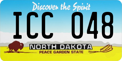 ND license plate ICC048