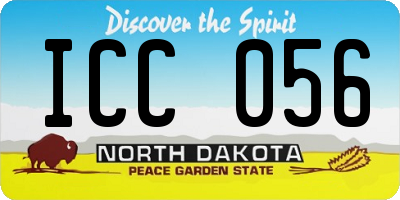 ND license plate ICC056