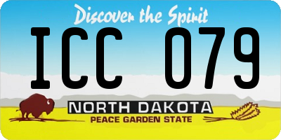 ND license plate ICC079