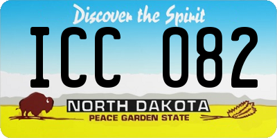 ND license plate ICC082