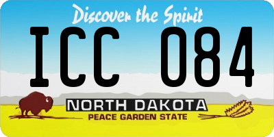 ND license plate ICC084