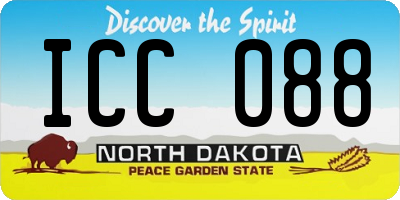 ND license plate ICC088
