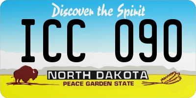 ND license plate ICC090