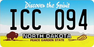 ND license plate ICC094
