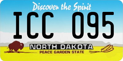 ND license plate ICC095