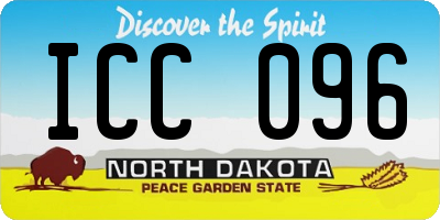 ND license plate ICC096
