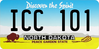 ND license plate ICC101