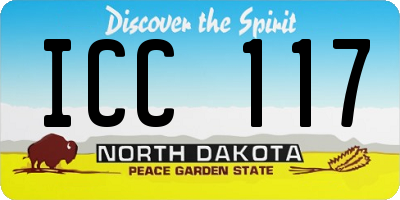 ND license plate ICC117