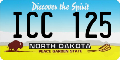ND license plate ICC125