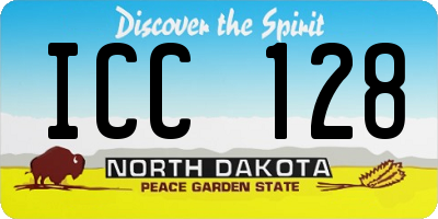 ND license plate ICC128