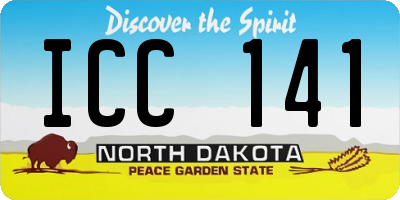 ND license plate ICC141