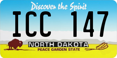 ND license plate ICC147