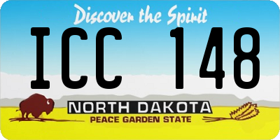 ND license plate ICC148