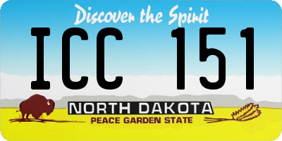 ND license plate ICC151