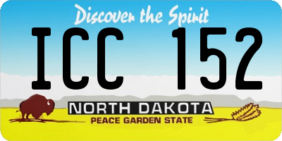 ND license plate ICC152