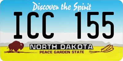 ND license plate ICC155