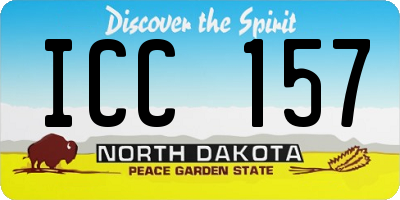 ND license plate ICC157