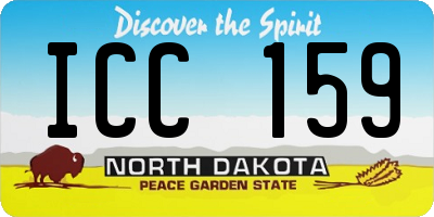 ND license plate ICC159