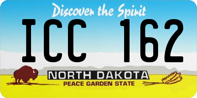 ND license plate ICC162
