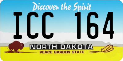 ND license plate ICC164